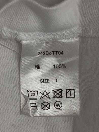 商品画像：Tシャツ/L/コットン/WHT/242BOTT04 4