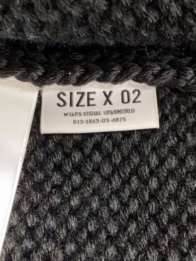 商品画像：ニット・セーター(厚手)/2/ポリエステル/BLK/無地/222MADT-KNM02 4