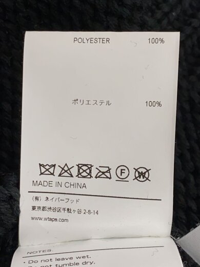 商品画像：ニット・セーター(厚手)/2/ポリエステル/BLK/無地/222MADT-KNM02 5