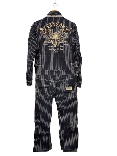 商品画像：オールインワン/M/コットン/NVY/ストライプ 2