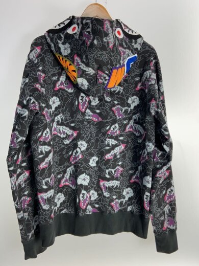 商品画像：SHARK/ジップパーカー/L/コットン/BLK/001ZPK801007M 2