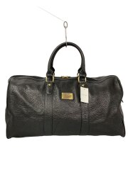 ボストンバッグ/レザー/BLK