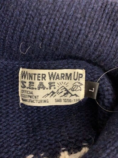 商品画像：ニット・セーター(厚手)/L/ウール/NVY 3