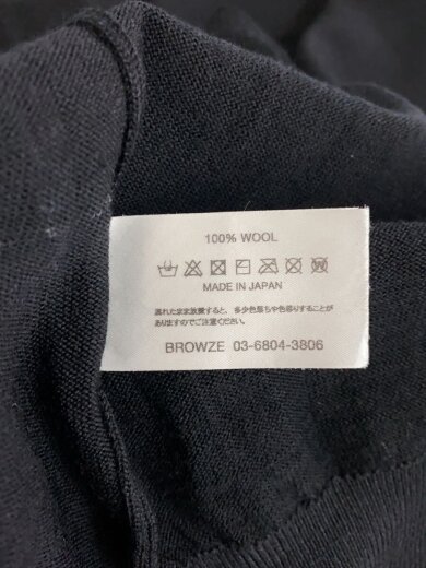 商品画像：メリノウールセーター(薄手)/L/ウール/BLK/AW25BRENKT01UM 4