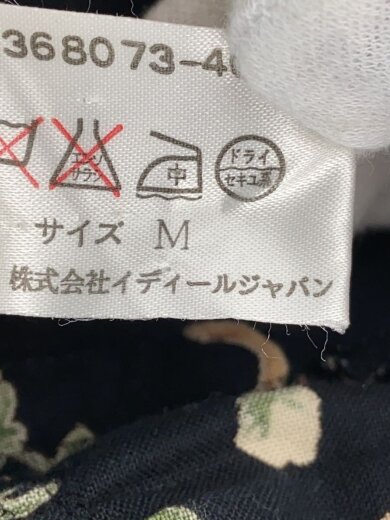 商品画像：田園詩/長袖ワンピース/M/コットン/BLK/総柄/368073-406 4