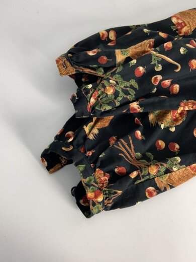 商品画像：田園詩/長袖ワンピース/M/コットン/BLK/総柄/368073-406 6