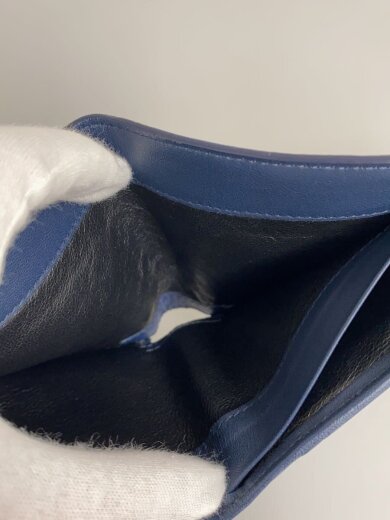 商品画像：2つ折り財布/レザー/NVY/メンズ 6