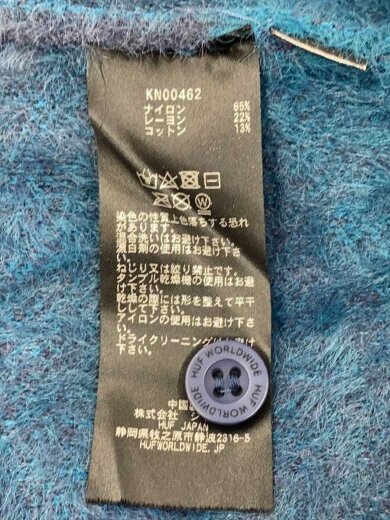 商品画像：カーディガン(厚手)/S/ナイロン/BLU/HUF KN00462// 4
