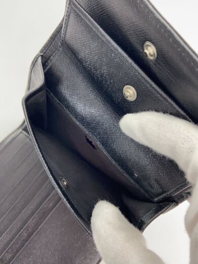 商品画像：2つ折り財布/ナイロン/BLK/無地/レディース 5