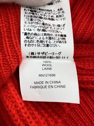 商品画像：ニット・セーター(厚手)/S/ウール/RED// 4