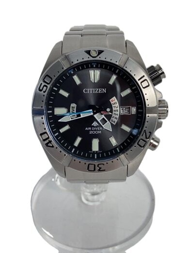 商品画像：ソーラー腕時計/アナログ/ステンレス/GRY/SLV/H112-T016651 1