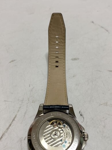 画像：NICOLE自動巻腕時計/アナログ/レザー/BLK/N90025