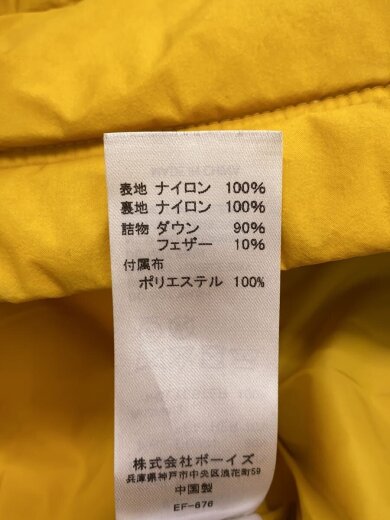 商品画像：20AW/ラウンドネックインナーダウンジャケット/38/ナイロン/YLW/20A-KW-001 5