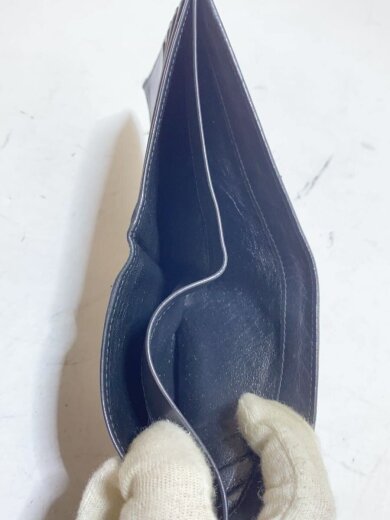 商品画像：2つ折り財布/レザー/BLK/無地/メンズ 5