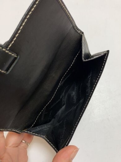 商品画像：3つ折り財布/レザー/BLK/レディース 5