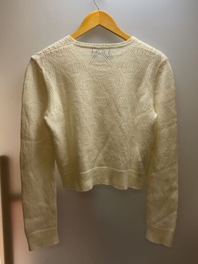 商品画像：GG/パーフォレーテッド クロップド/ニット・セーター(薄手)/XL/ウール/IVO 2