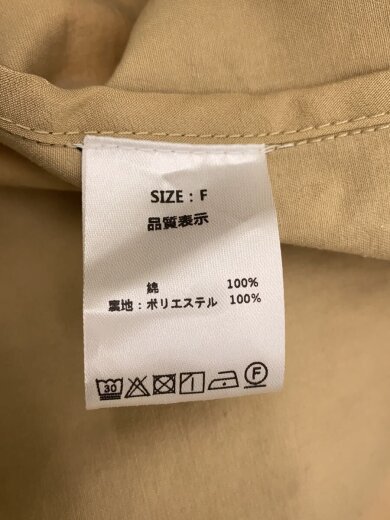 商品画像：トレンチコート/FREE/コットン/BEG/無地/43322 4