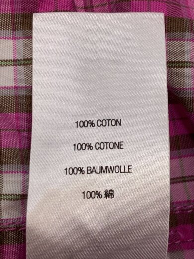 商品画像：半袖シャツ/L/コットン/PNK/ミニチェック 4