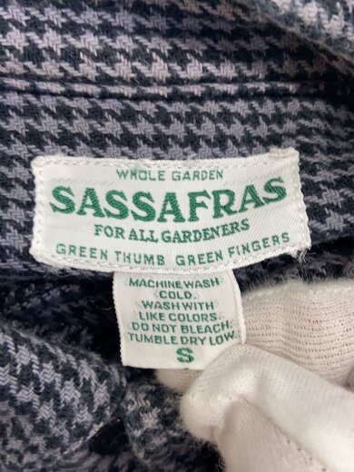 商品画像：長袖シャツ/S/コットン/GRY/千鳥格子/ガーデナーシャツ 3