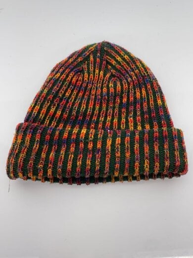 商品画像：ニットキャップ/--/アクリル/マルチカラー/メンズ24AW/Rainbow Loose Gauge/ 2