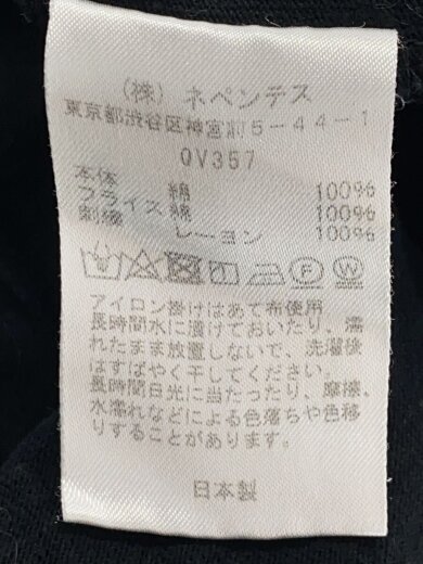 商品画像：Tシャツ/M/コットン/BLK/無地/OV357 4