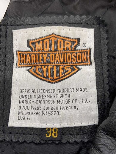 商品画像：ダブルライダースジャケット/38/レザー/BLK/無地 3