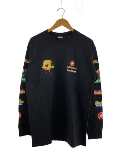 商品画像：25SS/SpongeBob Castelli Racing L/S Tee/L/コットン/BLK 1