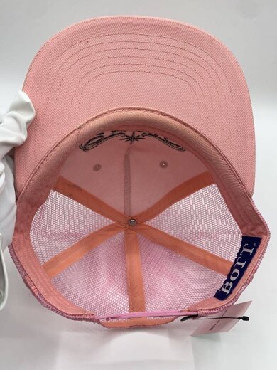 商品画像：内側黄ばみ/メッシュキャップ/--/コットン/PNK/無地/メンズ 4