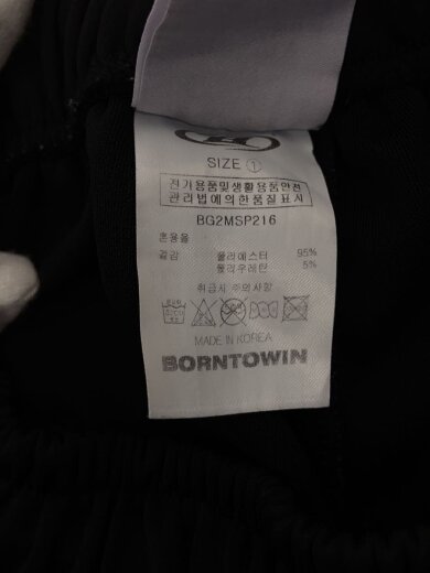 商品画像：BORNTOWIN/ショートパンツ/1/ポリエステル/BLK/無地 4