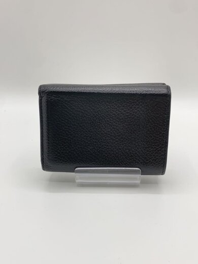 商品画像：3つ折り財布/レザー/BLK/無地/メンズ/594312 2