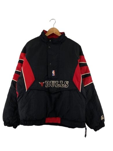商品画像：ジャケット/L/ナイロン/BLK/BULLS 1