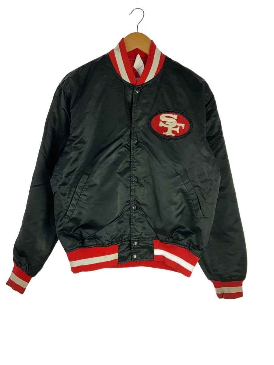 STARTER / スタジャン/L/ナイロン/BLK/PRO LINEタグ/USA製/49ERS