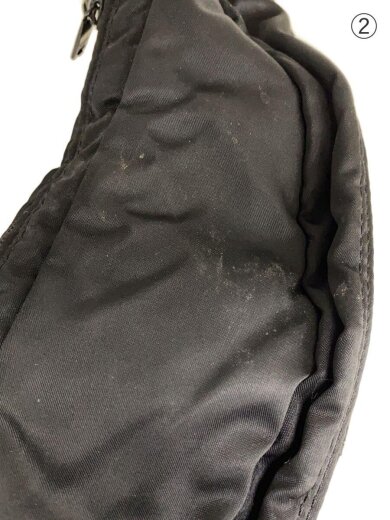 商品画像：ウエストバッグ/ナイロン/BLK/無地/シミ有/状態考慮 9