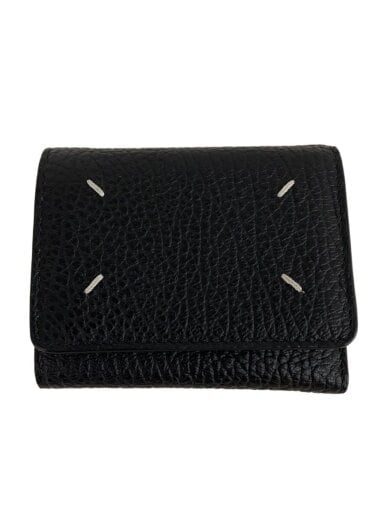 商品画像：3つ折り財布/レザー/BLK/無地/メンズ/SA3UI0010 1