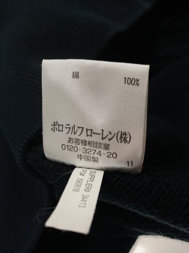商品画像：ジップパーカー/L/コットン/BLK/無地/色褪せ有 4