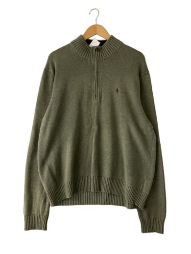 商品画像：ニット・セーター(薄手)/XXL/コットン/KHK/無地// 1