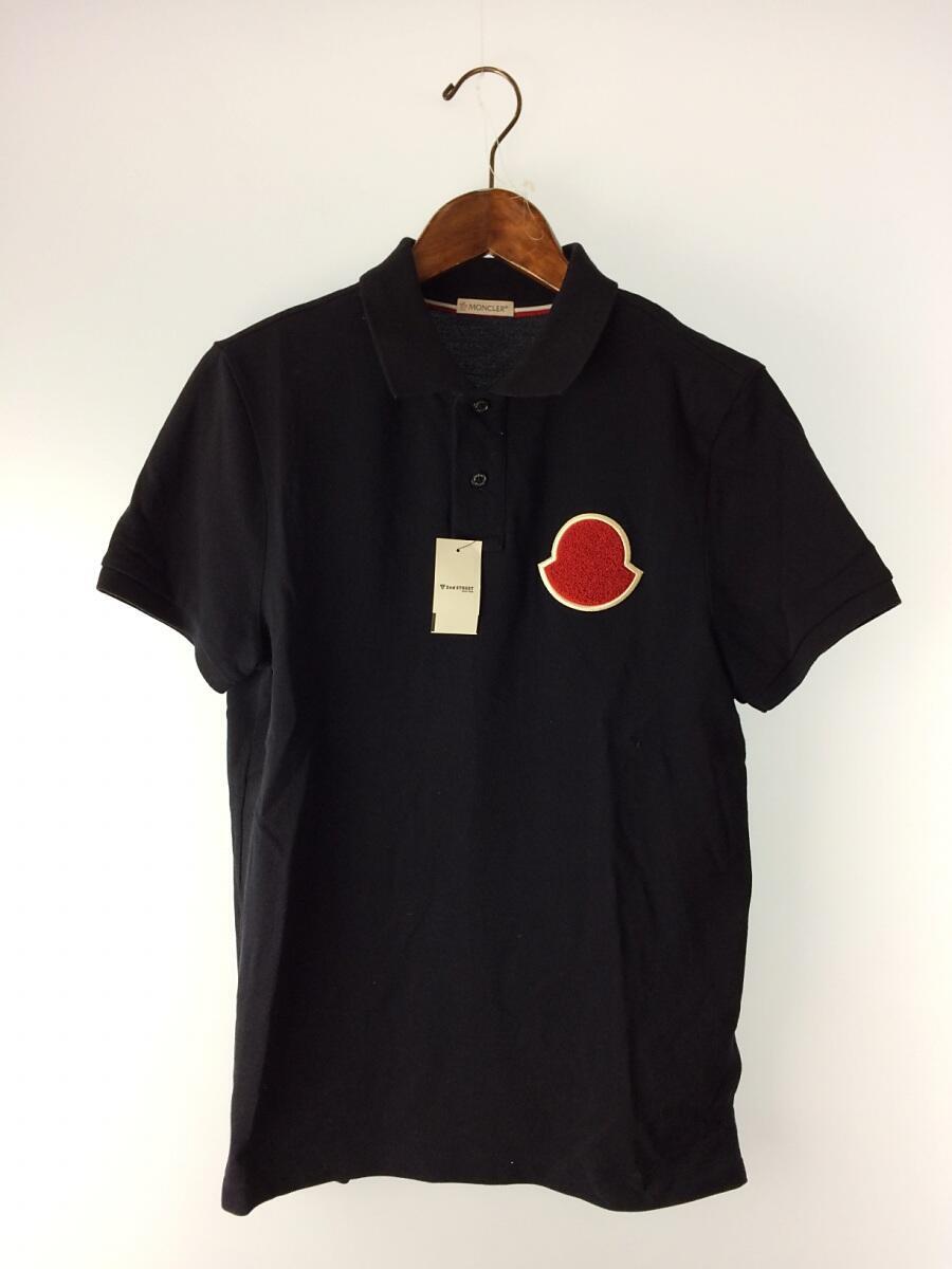 ポロシャツ S コットン Nvy E ワッペン ネイビー シャツ インポート