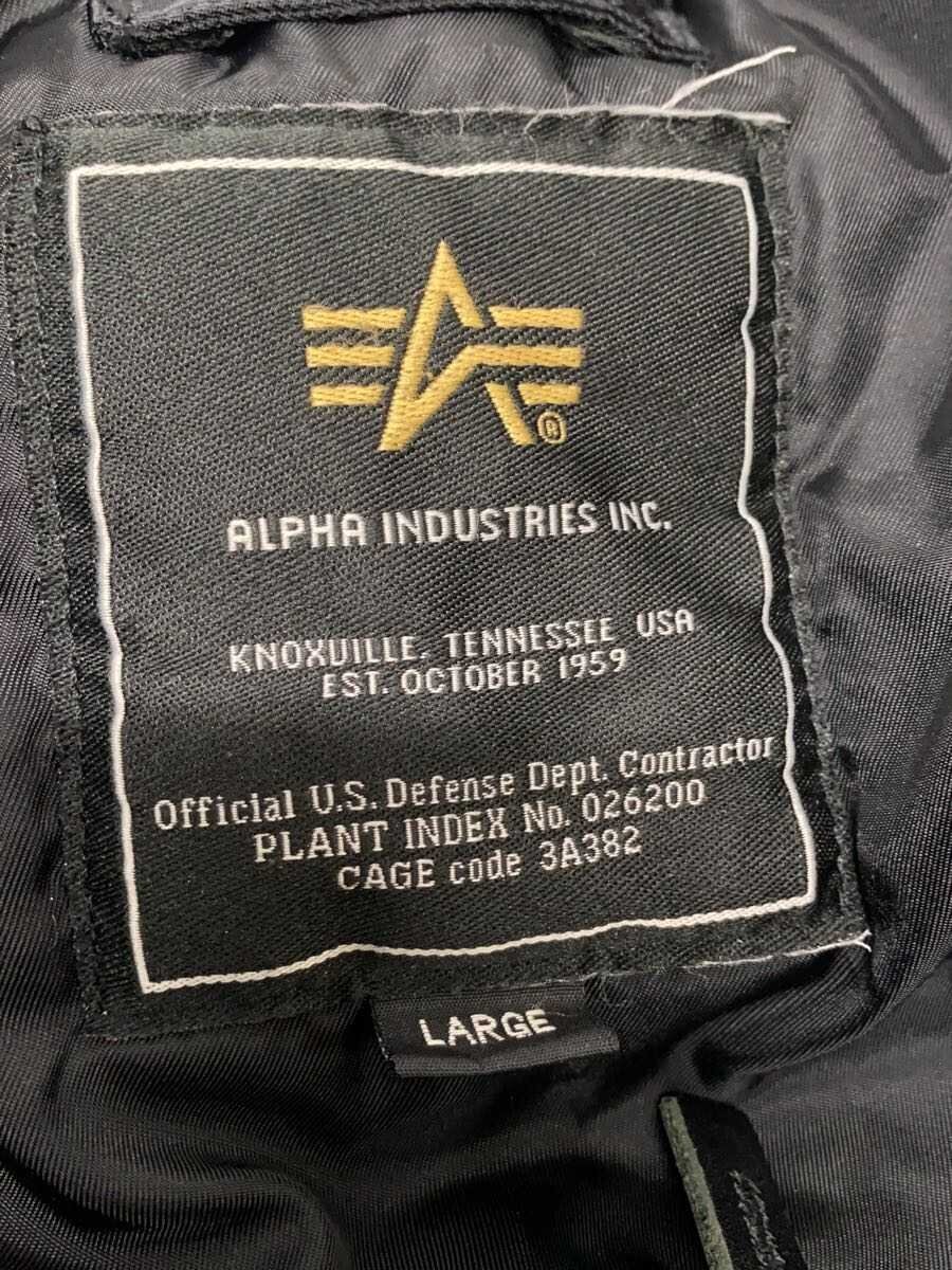ALPHA INDUSTRIES / N-3B/ジャケット/L/ナイロン/BLK/無地/20094-201