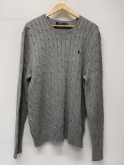 ポニー/ケーブルニット/セーター/L/GRY/コットン/