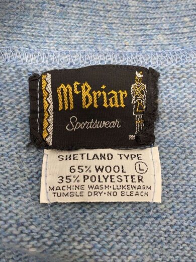 商品画像：60s/McBriar/goodcolor/ポケ付/水色/ウール×ポリ/カーディガン/L/vintage 3