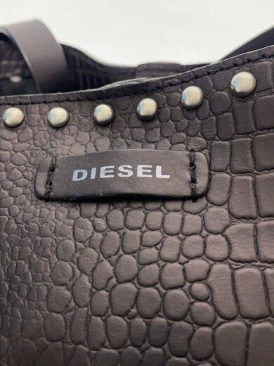 商品画像：トートバッグ/クロコ型押し/スタッズ/メッシュ/パスケース付き 5