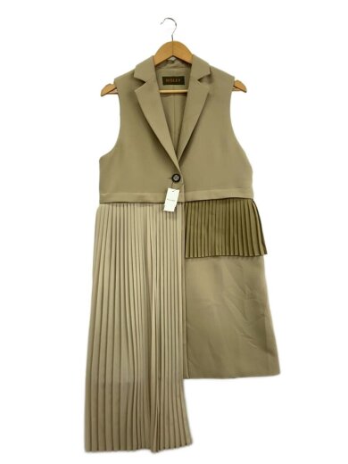 商品画像：ジレベスト/FREE/ポリエステル/BEG/無地/R2401-LPG605 1