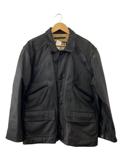 商品画像：レザージャケット・ブルゾン/M/レザー/BLK/無地 1