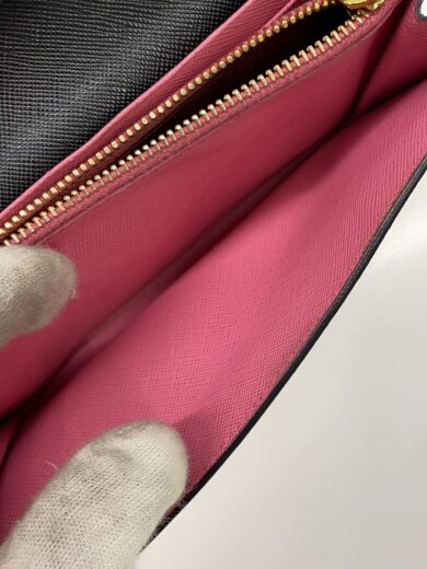 商品画像：幾何学柄/長財布/PNK/レディース/パスケース付き 6