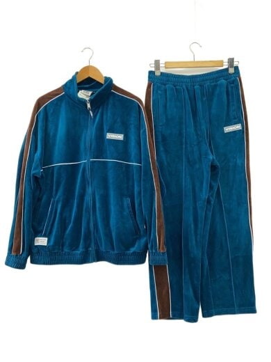 商品画像：ベロアセットアップ/M/コットン/BLU/無地/3705013-101 1