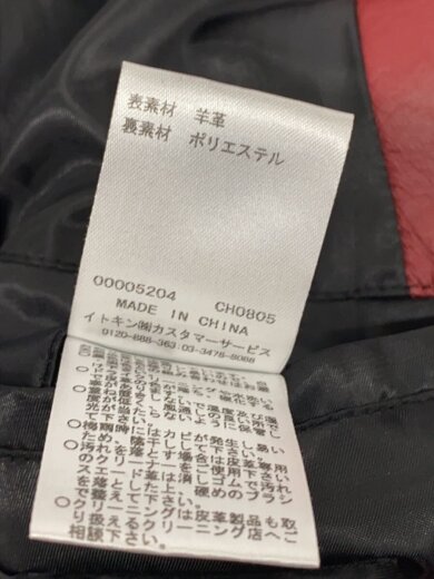 商品画像：Y2K/シングルライダース/レザージャケット・ブルゾン/--/レザー/RED/無地 5