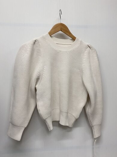 商品画像：ニット・セーター(厚手)/36/コットン/WHT/無地 1