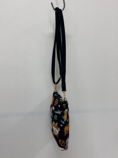 商品画像：プロースト/スマホショルダー/ショルダーバッグ/ベロア/BLK/総柄 2