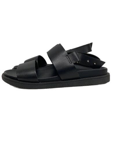 商品画像：ダブルストラップ/イタリア製/シルバー/サンダル/41/BLK/レザー// 1