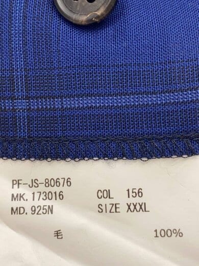 商品画像：スラックスパンツ/XXXL/ウール/BLU/チェック/PF-JS-80676// 5